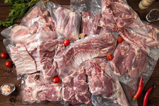 Vesels vai pusjērs (Sadalīts un fasēts vakūma iepakojumā)